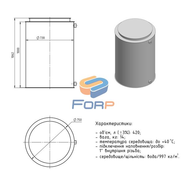 Ємність циліндрична fTank фото